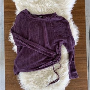 EXPRESS Purple waffle knit sweater
